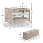 Kinderkraft, Leody Up, łóżeczko turystyczne z akcesoriami, beige
