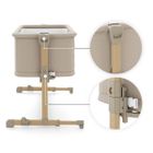 Kinderkraft, Nestee Grow 2, łóżeczko dostawne, beige wood