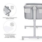 Kinderkraft, Nestee Up 2, łóżeczko dostawne, full light grey