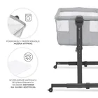 Kinderkraft, Nestee Up 2, łóżeczko dostawne, light grey