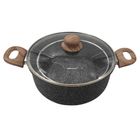 Kinghoff, garnek marmurowy z koszem do smażenia, 4l, kh-1985