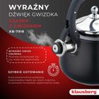 Klausberg, czajnik stalowy z gwizdkiem, 2,8l, KB-7918