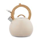 Klausberg, czajnik stalowy z gwizdkiem, beżowy mat, 3l, kb-7956