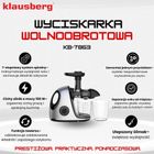 Klausberg, sokowirówka, wyciskarka wolnoobrotowa, srebrna, KB-7863