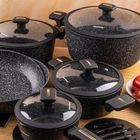 Klausberg, zestaw garnków marmurkowych, 12 elementów, kb-7968