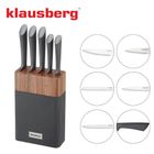 Klausberg, zestaw noży w bloku akacjowym, kb-7979
