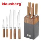 Klausberg, zestaw noży w bloku akacjowym, kb-7983