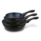 Könighoffer, Corvos, zestaw 3 patelni głębokich, indukcja, 20 cm, 24 cm, 28 cm