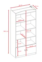 Kocot Kids, Babydreams, regał podwójny, zamknięty, różowy