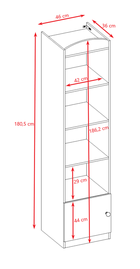 Kocot Kids, Babydreams, regał pojedynczy, zamknięty, niebieski
