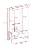 Kocot Kids, Victor, szafa, biały, 180-55-94 cm