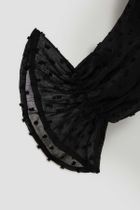 Koszula damska z długim rękawem, czarna, Moodo