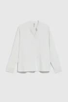 Koszula damska z długim rękawem, ecru, Moodo