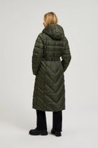 Kurtka damska z kapturem, khaki, Moodo