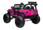 Lean Cars, Jeep, pojazd na akumulator, JC666, różowy lakierowany