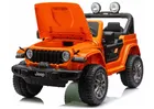 Lean Cars, Jeep Rubicon, pojazd na akumulator 4-4, DK-JWR556 4-200W 24V, pomarańczowy
