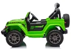 Lean Cars, Jeep Rubicon, pojazd na akumulator 4-4, DK-JWR556 4-200W 24V, zielony
