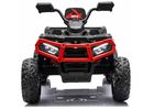 Lean Cars, Quad, pojazd na akumulator z przyczepką, 6 kół, JC606 24V 4-4, czerwony
