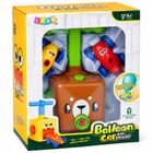 Lean Toys, balonowa wyrzutnia autek, miś