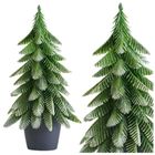 Lean Toys, choinka ozdobna, srebrne wykończenie, 22-10 cm