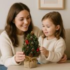 Lean Toys, choinka ozdobna, z jarzębiną, szyszkami, 17-10 cm