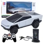 Lean Toys, pickup truck, pojazd zdalnie sterowany, LED, srebrny
