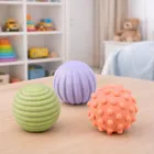 Lean Toys, piłeczki sensoryczne dla niemowląt, pastelowe, 3 szt.