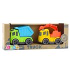 Lean Toys, pojazdy budowlane, wywrotka, koparka, 2 szt.