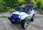 Lean Toys, Samochód Jeep, pojazd na akumulator, biały