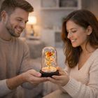 Lean Toys, wieczna róża w kopule, z oświetleniem LED