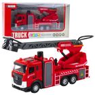 Lean Toys, wóz strażacki z wysięgnikiem, pojazd interaktywny