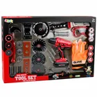 Lean Toys, zestaw majsterkowicza, wkrętarka, szlifierka, 28 elementów