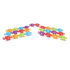 Learning Resources, Snap & Learn, Słonie ABC, figurki do nauki liter i poznawania kolorów, zestaw edukacyjny, 26 szt.