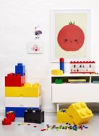 LEGO, Brick 4, pojemnik klocek z szufladą, czerwony