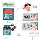 Lilliputiens, Jeżyk Leon, Emocje, książeczka aktywizująca z mini pacynkami, 18m+