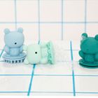 Lilliputiens, zestaw 3 zabawek do kąpieli, sensoryczne żabki, 9m+