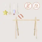 Lionelo, Anis, drewniany stojak edukacyjny, baby gym