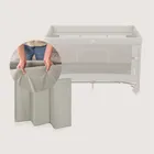 Lionelo, Ellen, łóżeczko turystyczne z funkcją dostawki, 3w1, beige