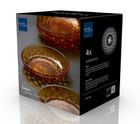 Lyngby Glas, talerze Sorrento, 16 cm, 4 szt., amber