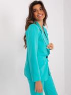 Marynarka damska, turkusowa, Italy Moda