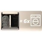 Massido, kosz na pranie, dwukomorowy na stelażu, 80l