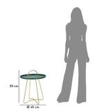 Mauro Ferretti, Grent, metalowy stolik, średnica 45 cm