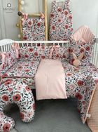 MimiNu, Kwiaty Begonii, 2-częściowy komplet pościeli, 90-120 cm