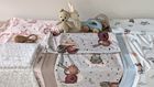 MimiNu, NewMinky, kocyk, miś na księżycu + beż, 70-100 cm