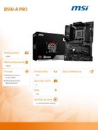 MSI, płyta główna, B550 A-PRO AM4 4DDR4 HDMI/DP M.2 ATX