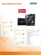 MSI, płyta główna, B760 GAMING PLUS WIFI s1700 4DDR5 DP/HDMI ATX