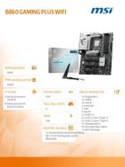 MSI, płyta główna, B860 GAMING PLUS WIFI s1851 4DDR5 ATX
