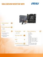 MSI, płyta główna, MAG B850M MORTAR WIFI AM5 4DDR5 mATX