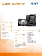 MSI, płyta główna, MAG Z790 TOMAHAWK WIFI s1700 4DDR5 DP/HDMI ATX