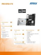 MSI, płyta główna, PRO B760-P II S1700 4DDR5 DP/HDMI ATX